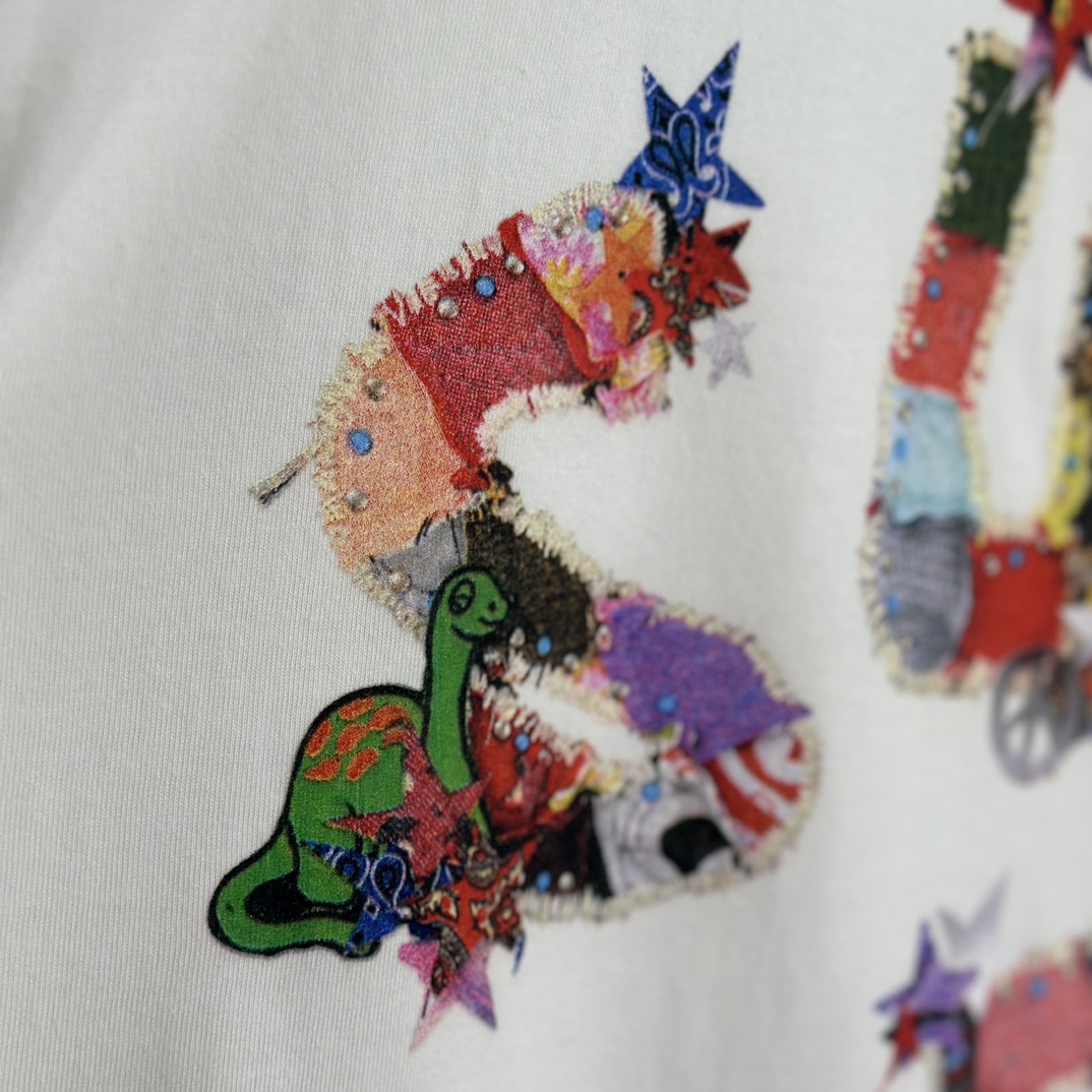 Supreme Patchwork Tee White（SUP-SS24-010）