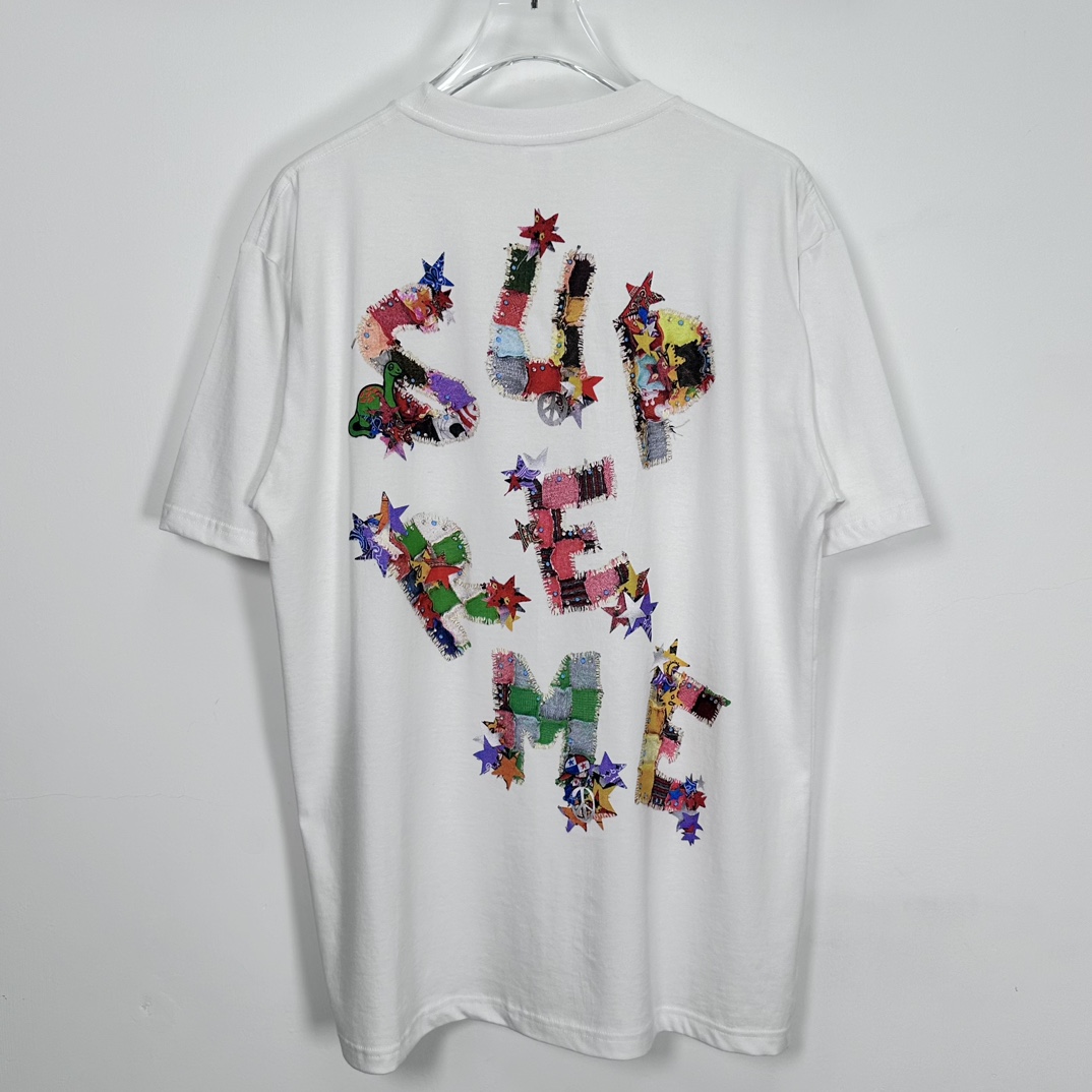 Supreme Patchwork Tee White（SUP-SS24-010）
