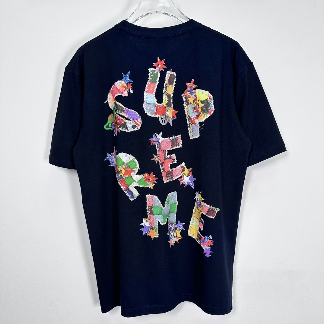 Supreme Patchwork Tee Navy（SUP-SS24-011）