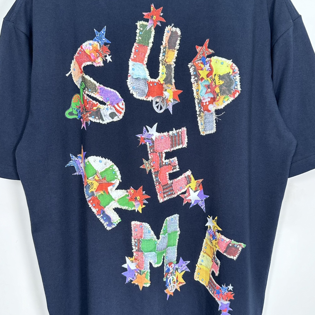 Supreme Patchwork Tee Navy（SUP-SS24-011）