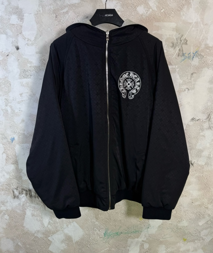 Chrome Hearts Reversible Zip-Up Hooded Jacket（CH20269168）