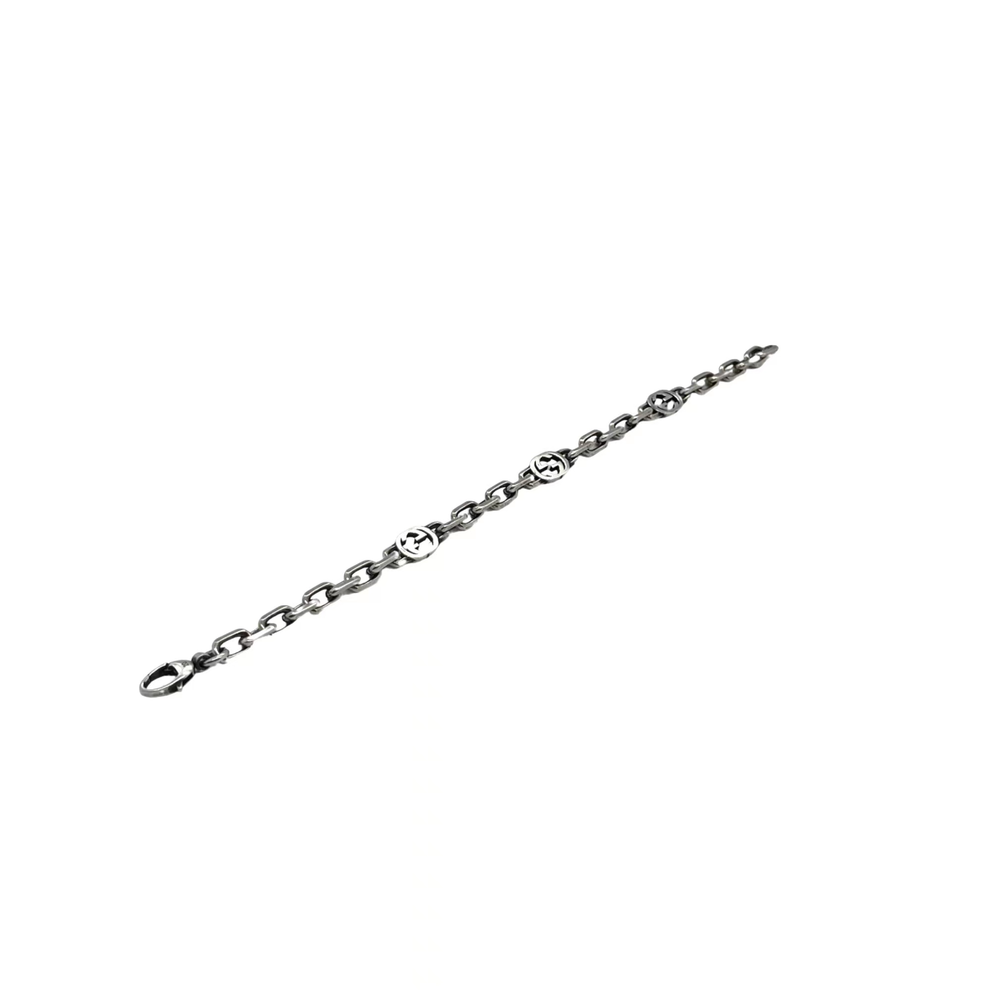 GUCCIインターロッキングG シルバー ブレスレット（YBA620798001）