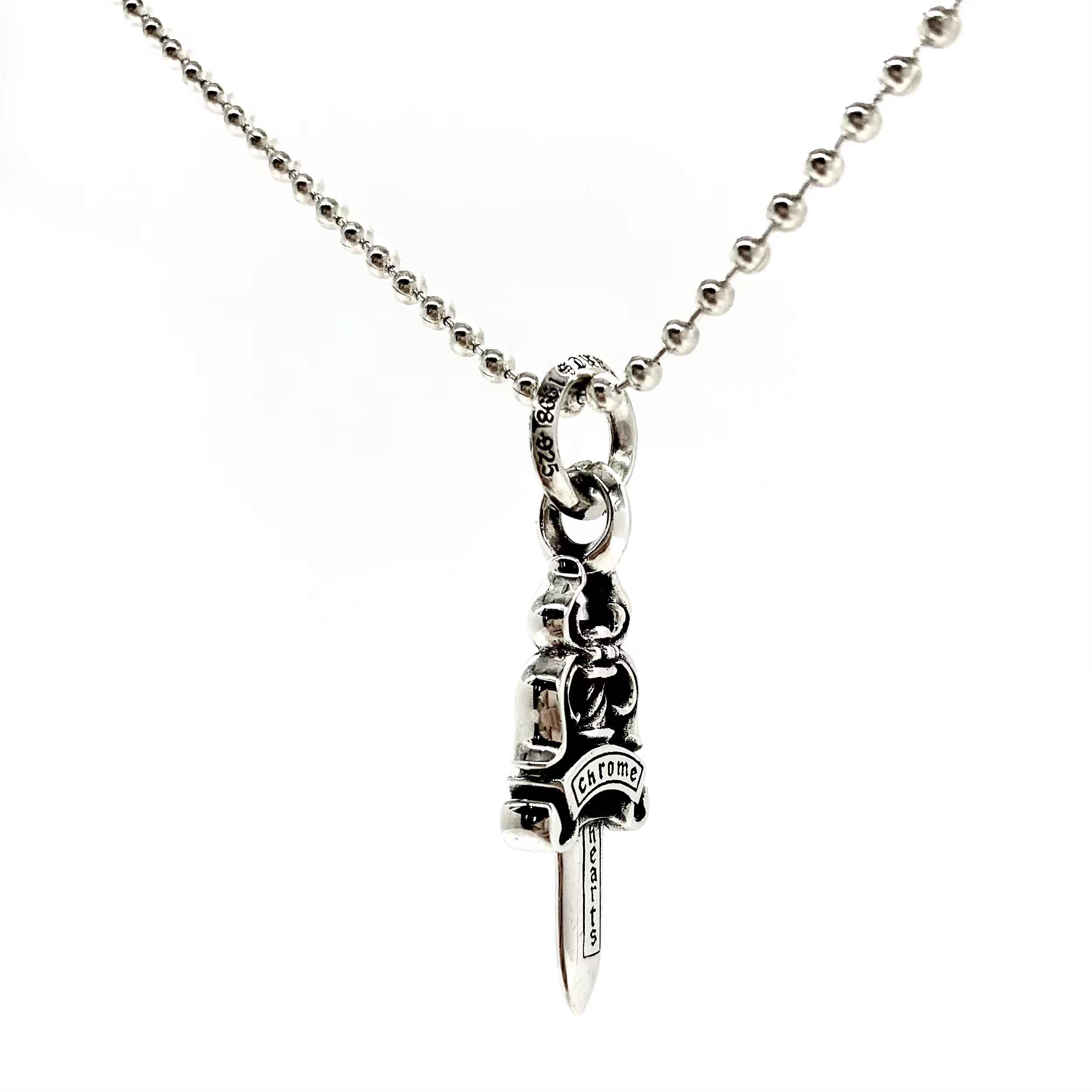 Chrome Hearts Letter Ring Sword Necklace（CHROME HEARTS 193）