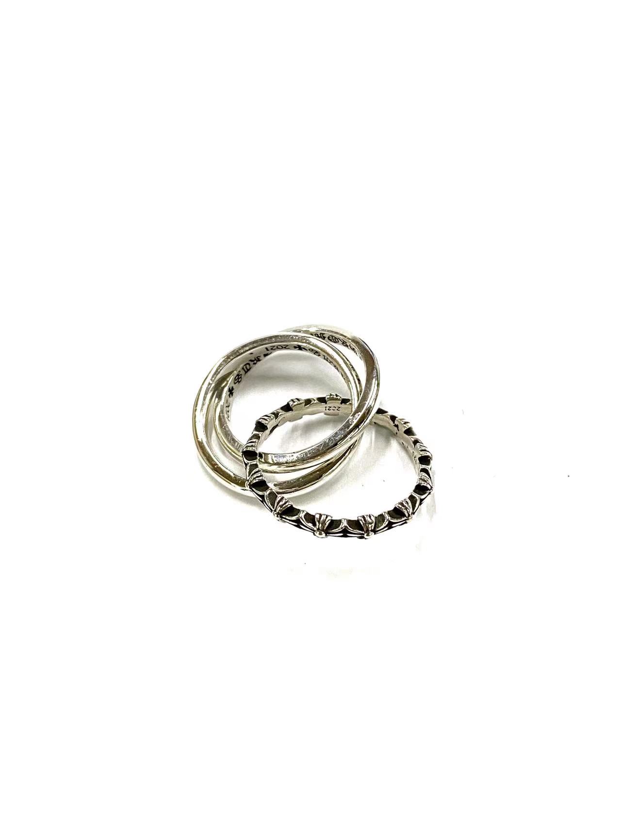 Chrome Hearts three-ring ring Stacked on the ceiling（CHROME HEARTS 187）