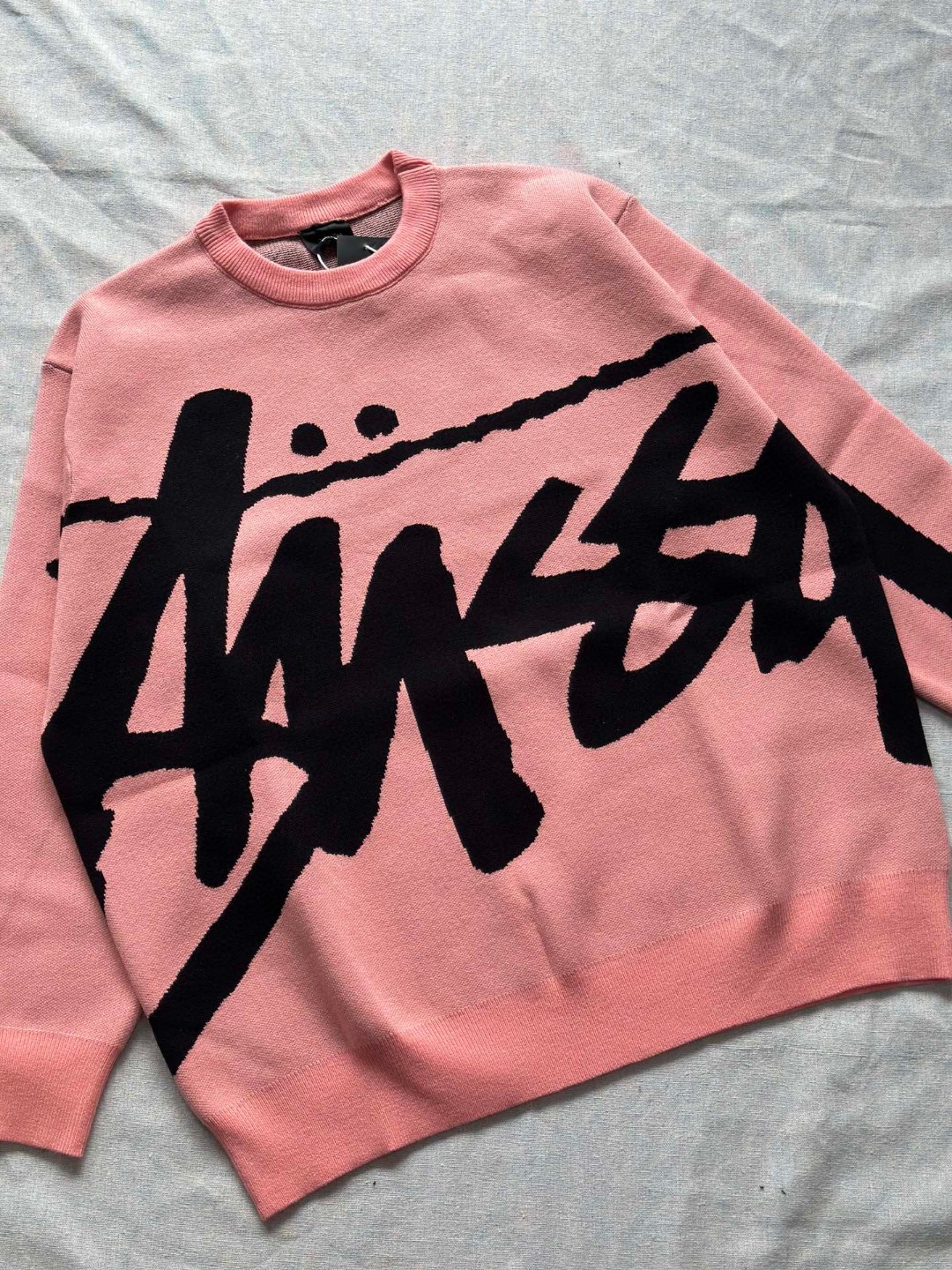 Stussy FW22 Logo graphic print knitted sweater（117152-2）