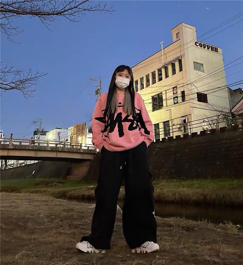 Stussy FW22 Logo graphic print knitted sweater（117152-2）