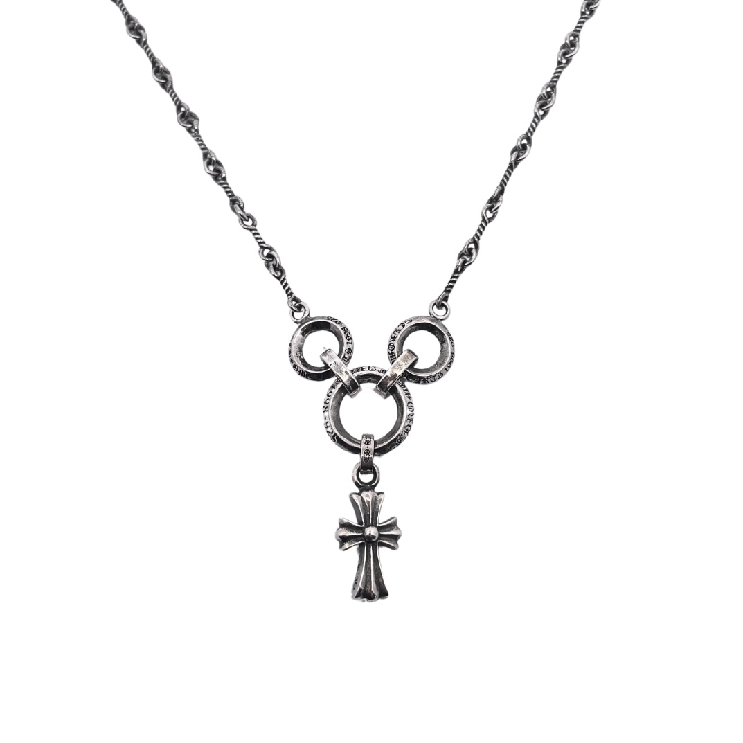 Chrome Hearts Three-Ring Small Cross Chain（CHROME HEARTS 184）