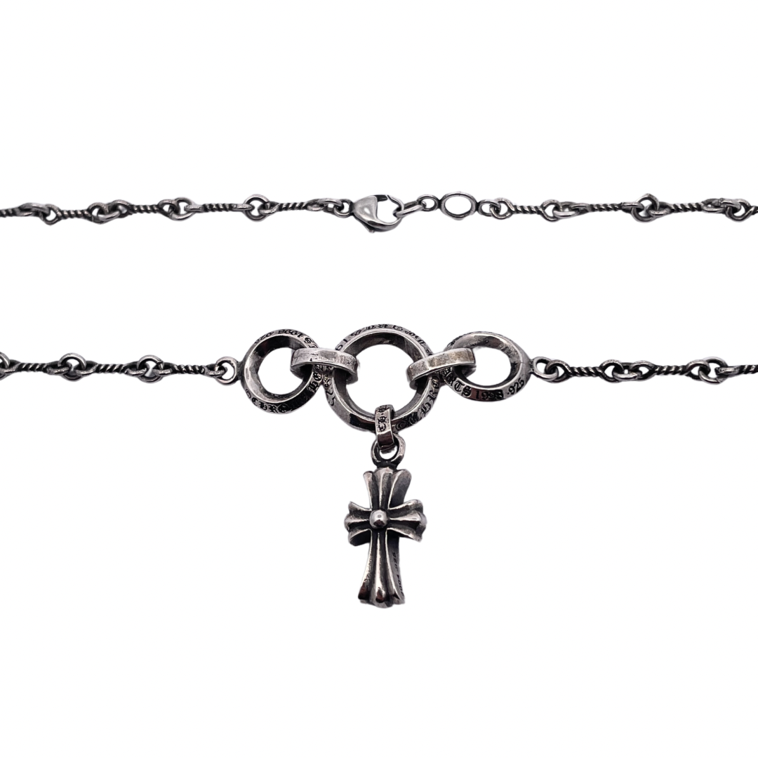 Chrome Hearts Three-Ring Small Cross Chain（CHROME HEARTS 184）