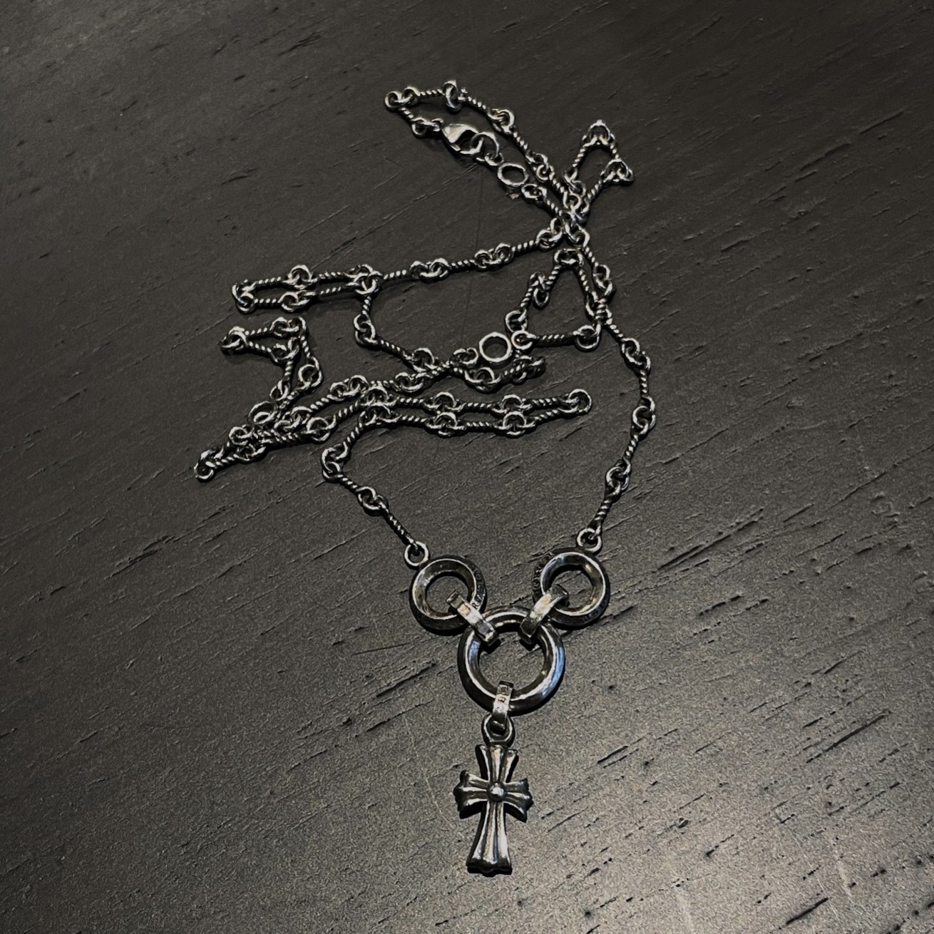 Chrome Hearts Three-Ring Small Cross Chain（CHROME HEARTS 184）