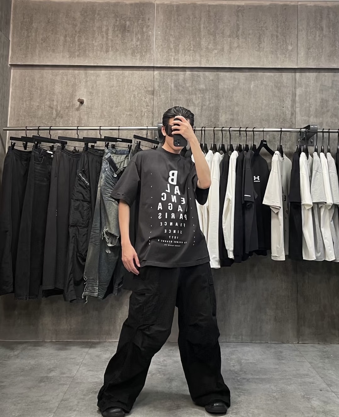Balenciaga OPTICAL OVERSIZE T-SHIRT（811688TRVU69034）