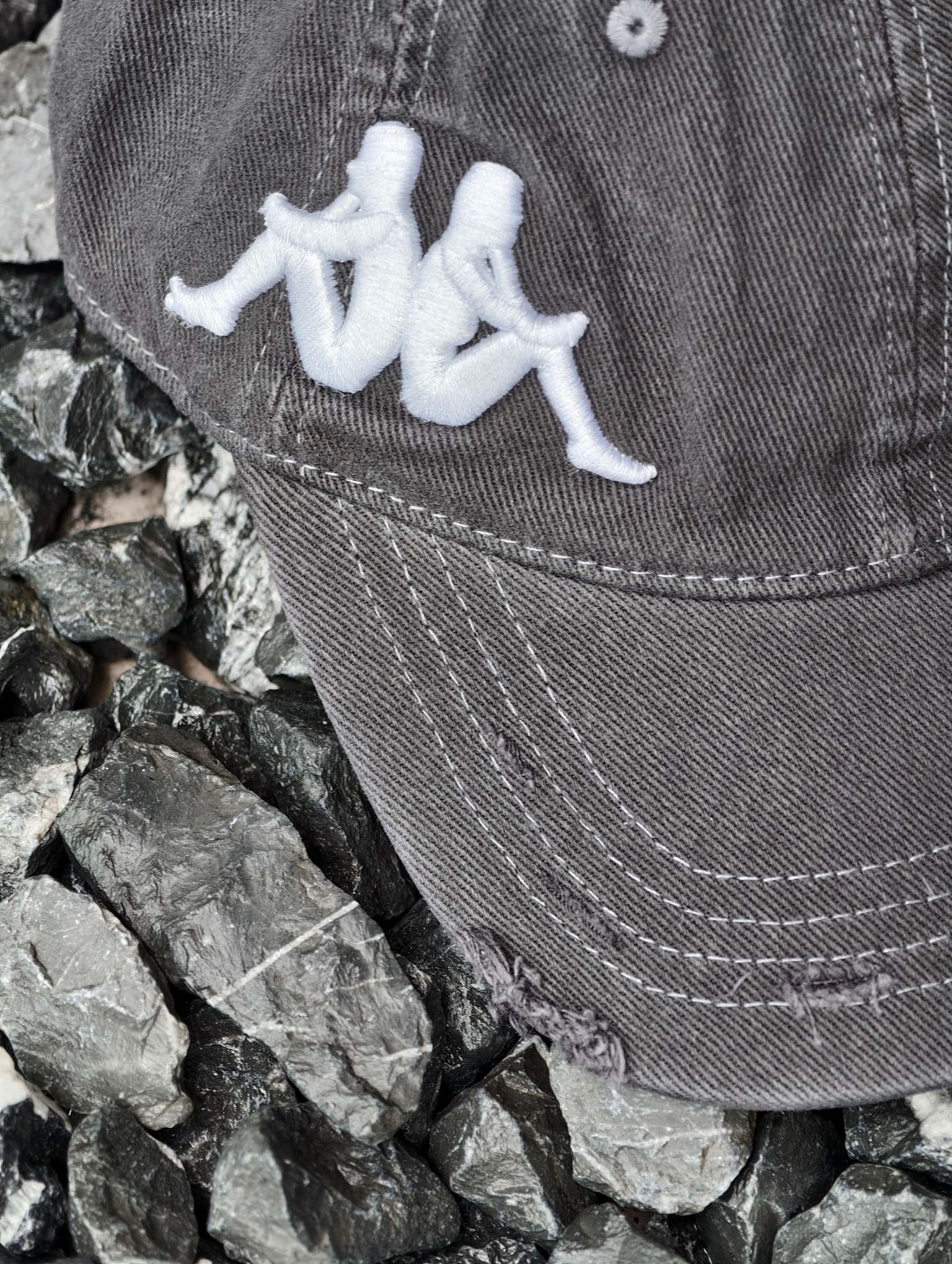 Acne Studios x Kappa Black Twill Logo Hat（C40407-900）