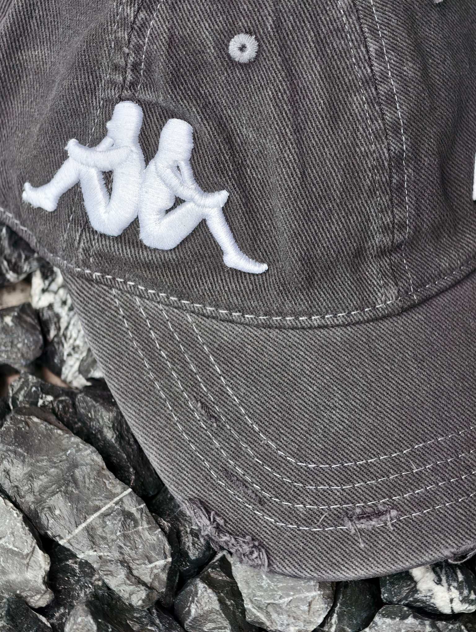 Acne Studios x Kappa Black Twill Logo Hat（C40407-900）