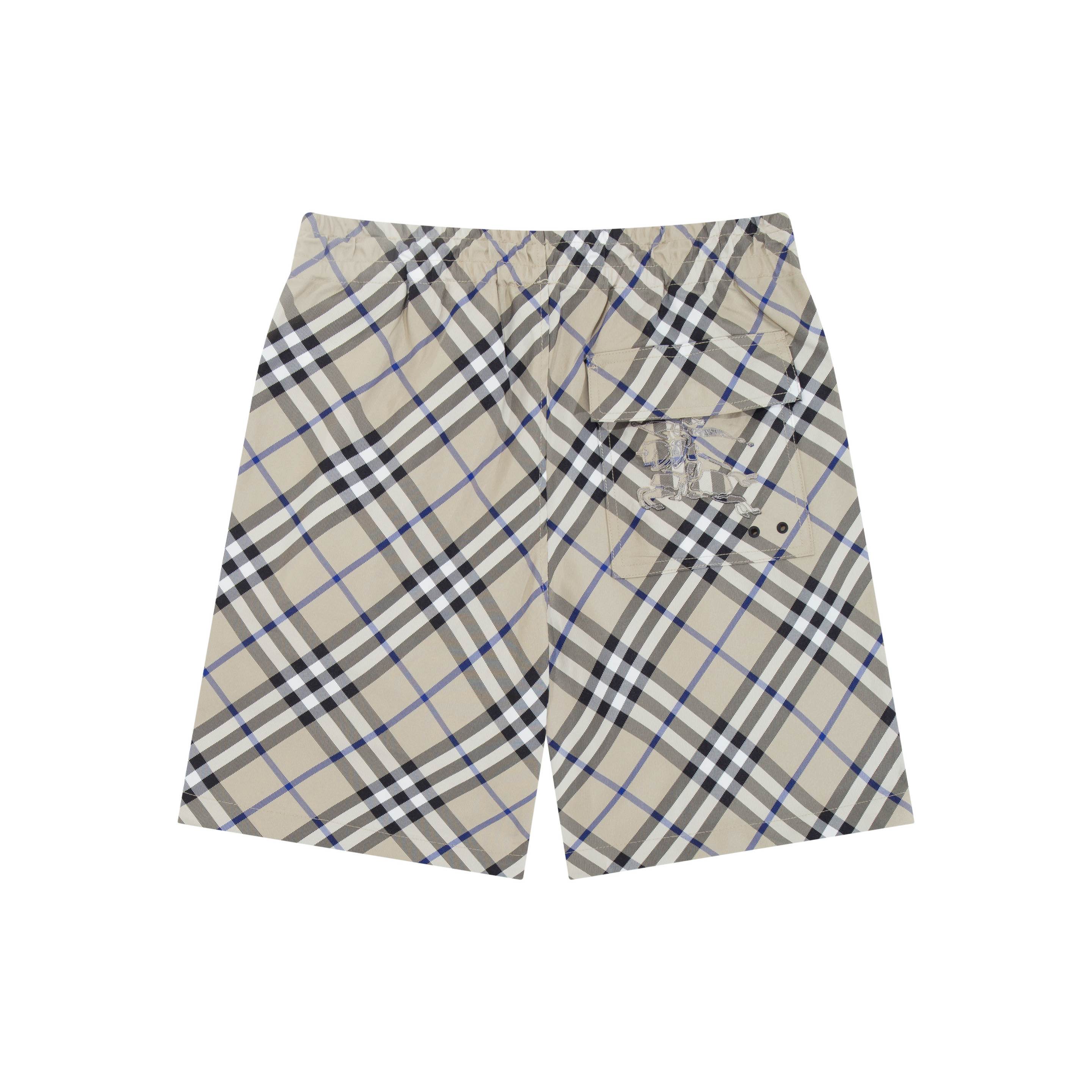Burberry beige Shorts with plaid pattern（80872241）