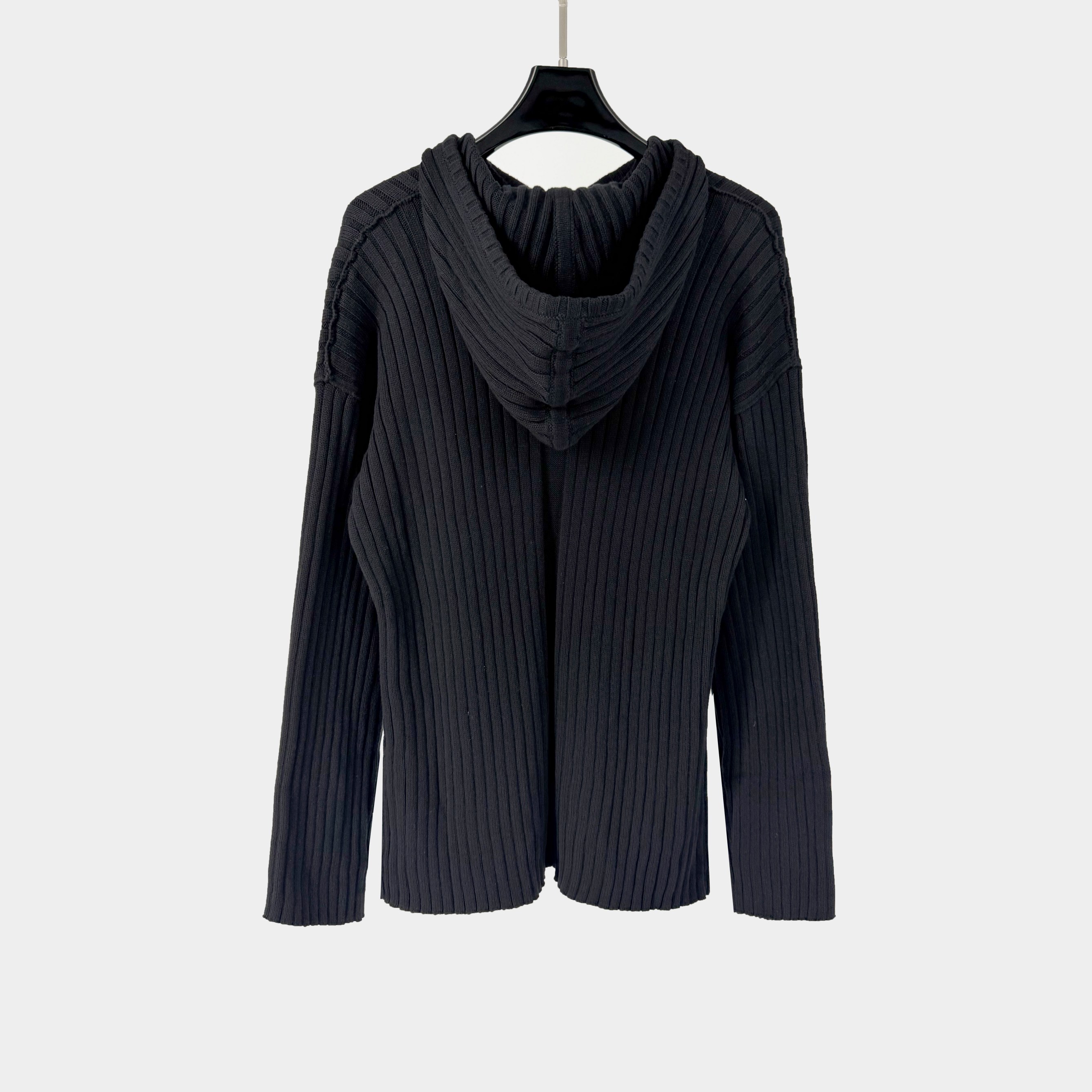 Rick Owens Maglia Ribbed Hooded Cotton Jumper（RU01E5614KEC34）