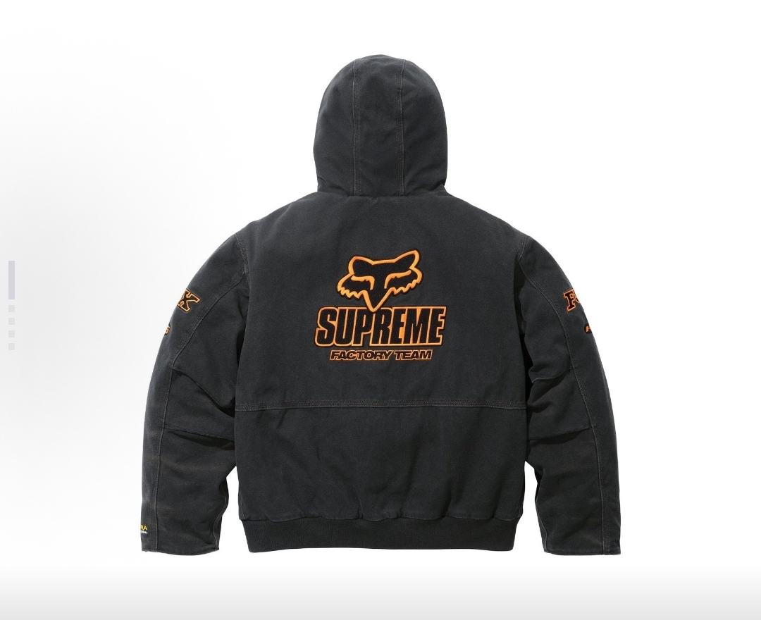 Supreme x Fox Racing Hooded Work Jacket "Black"（SUP-FW25-242）