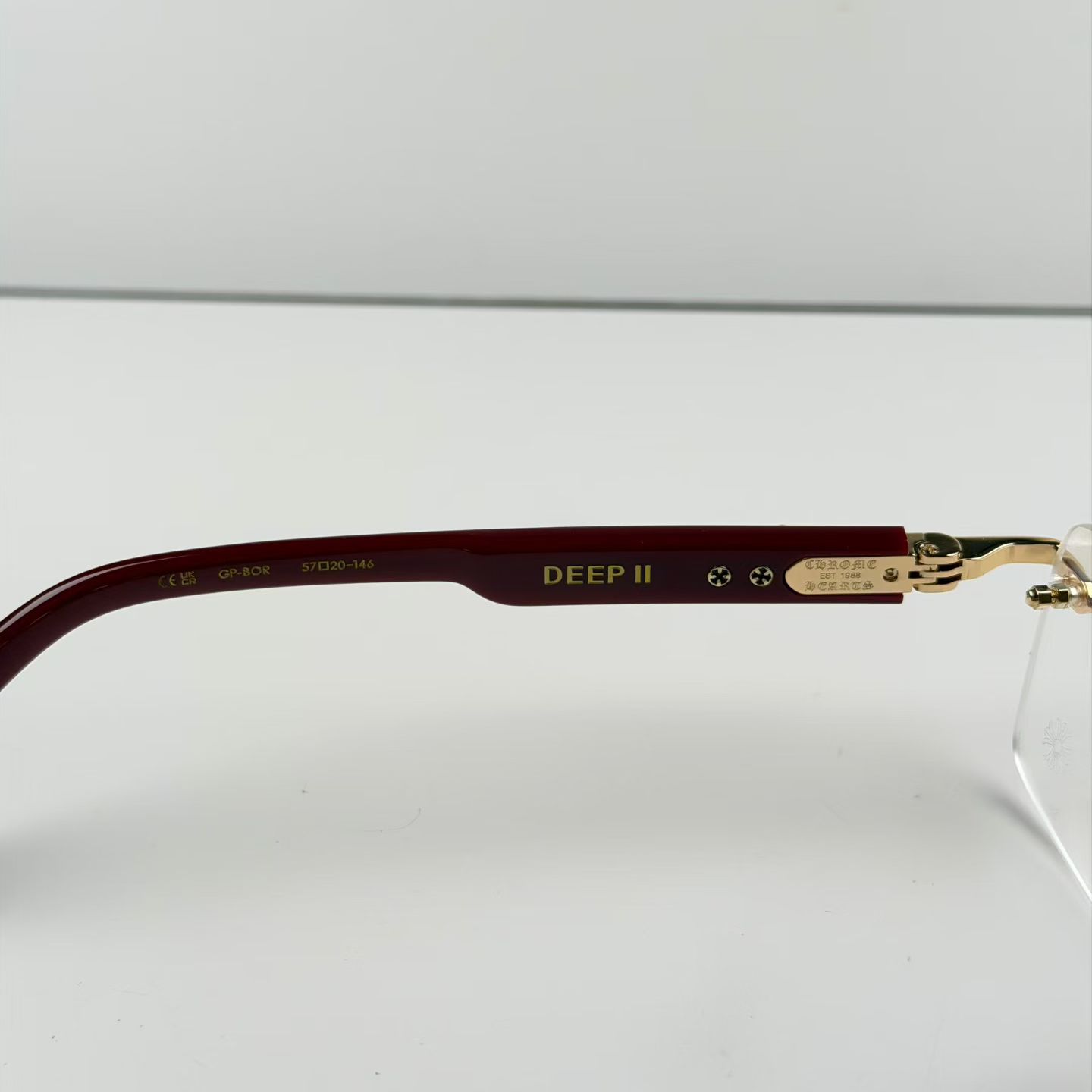 Chrome Hearts DEEP II Eyeglasses Floral Cross Glasses GP-BK-P (CHROME HEARTS 421)