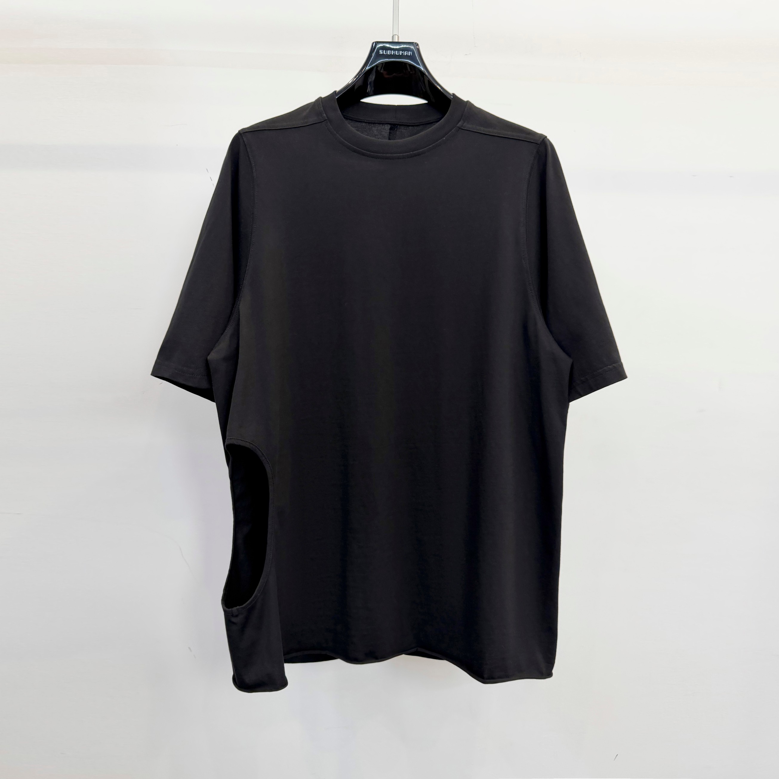 Rick Owens Men's Black Temple Subhuman Jumbo S/S T-Shirt（DU01F4256RN）
