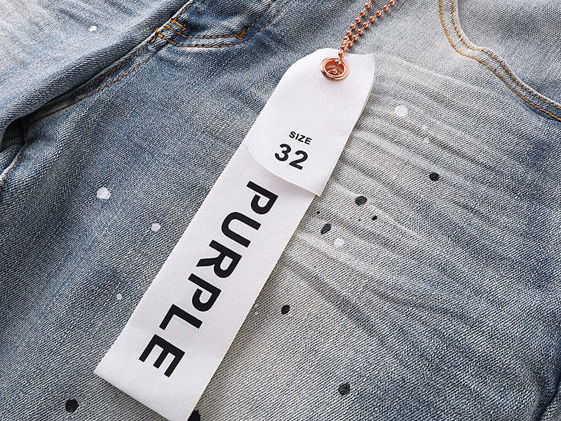 PURPLE BRAND P002 MID Indigo Distressed Splay Jeans (P002-MID）