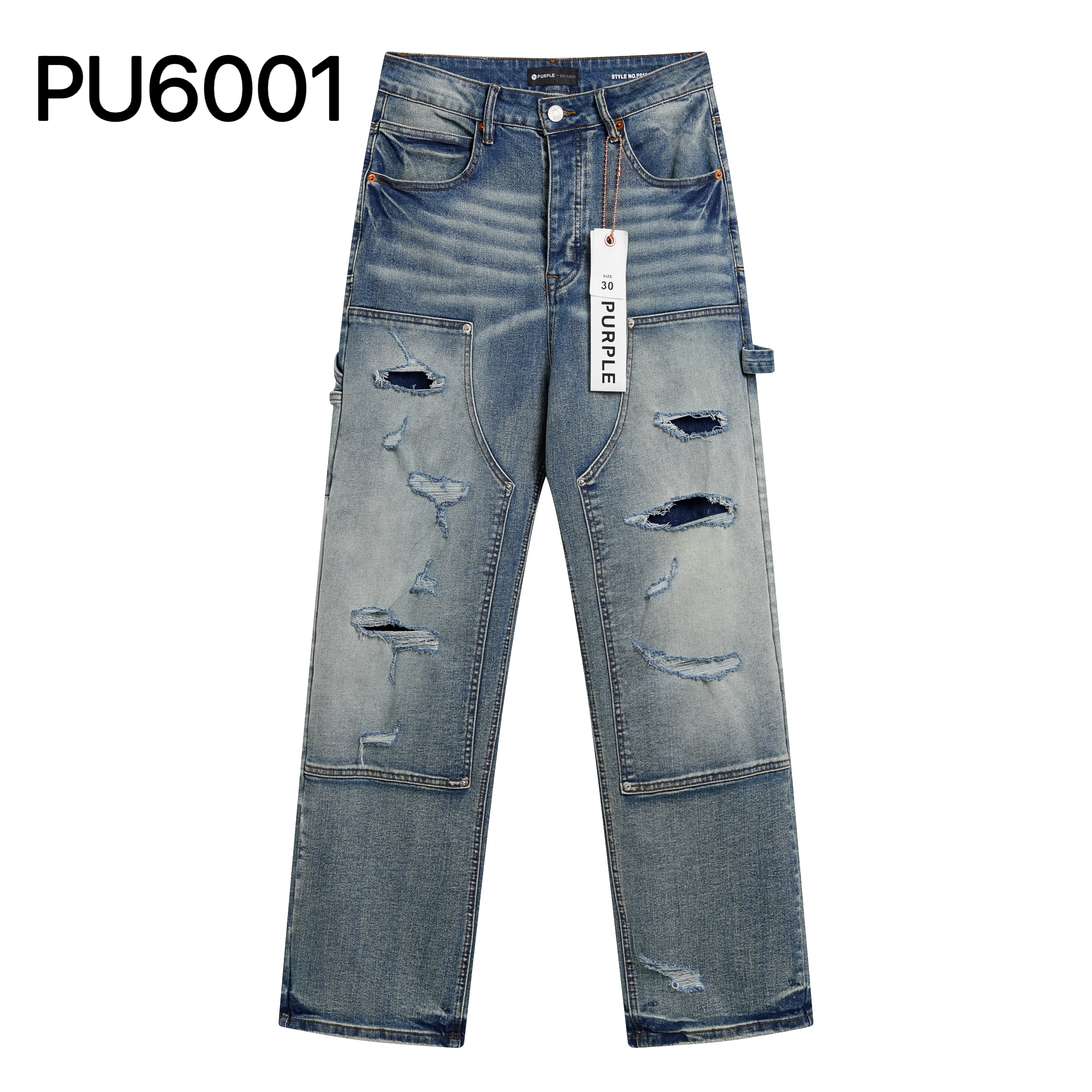 PURPLE BRAND  relaxed fit carpenter jeans (P015-MID）