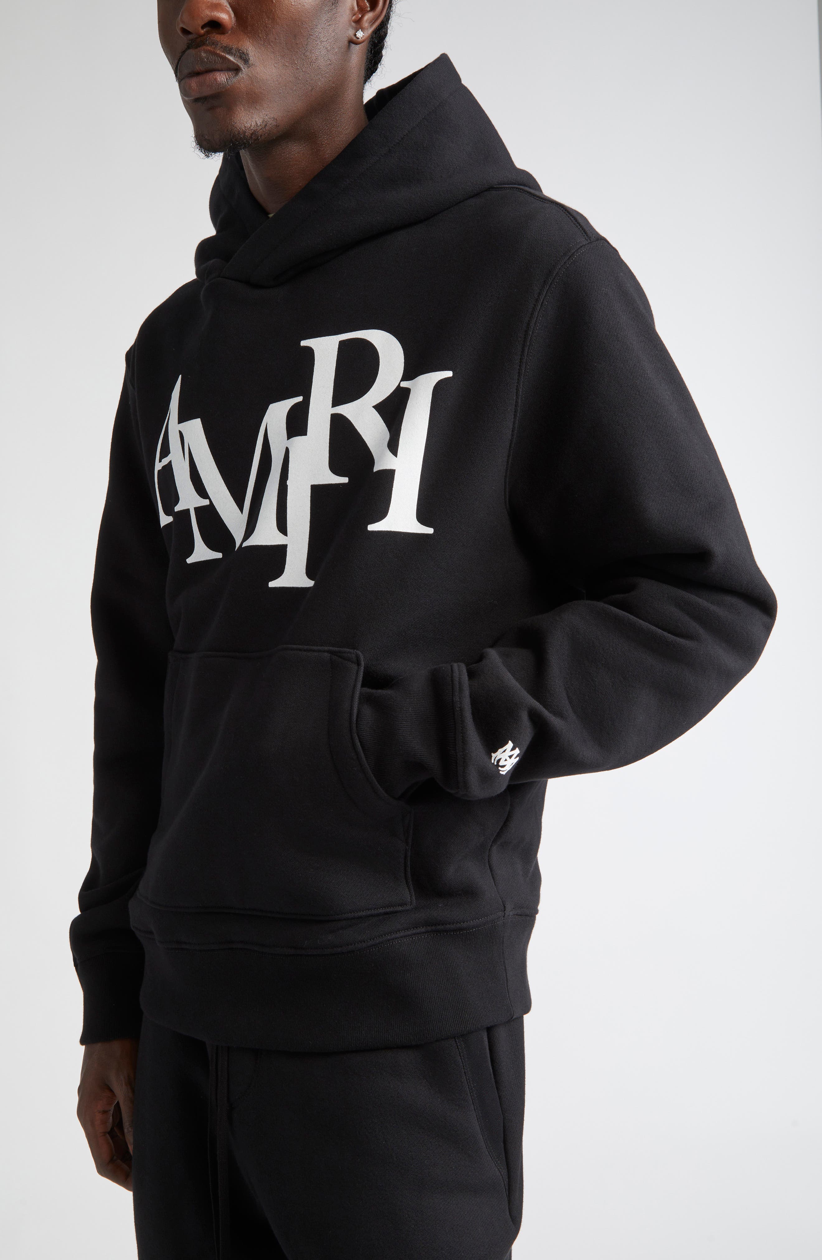 AMIRI Staggered Logo Graphic Hoodie | Nordstrom