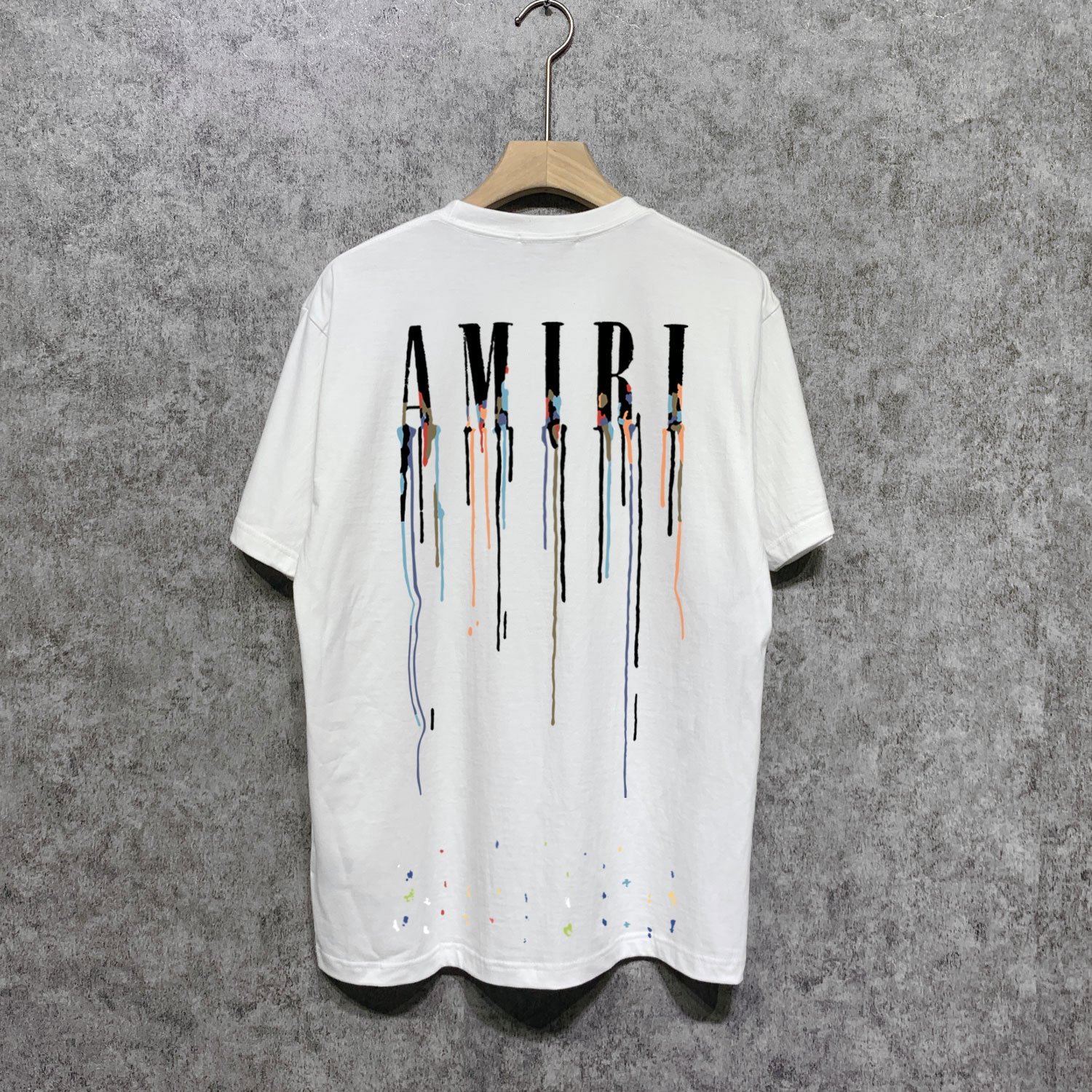 Amiri Paint Drip Logo T-Shirt Black (PS22MJL026SCI100）