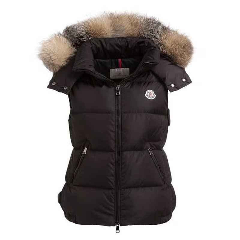 MONCLER Women's Fur Patch Down Vest（0931A51M0254155999）