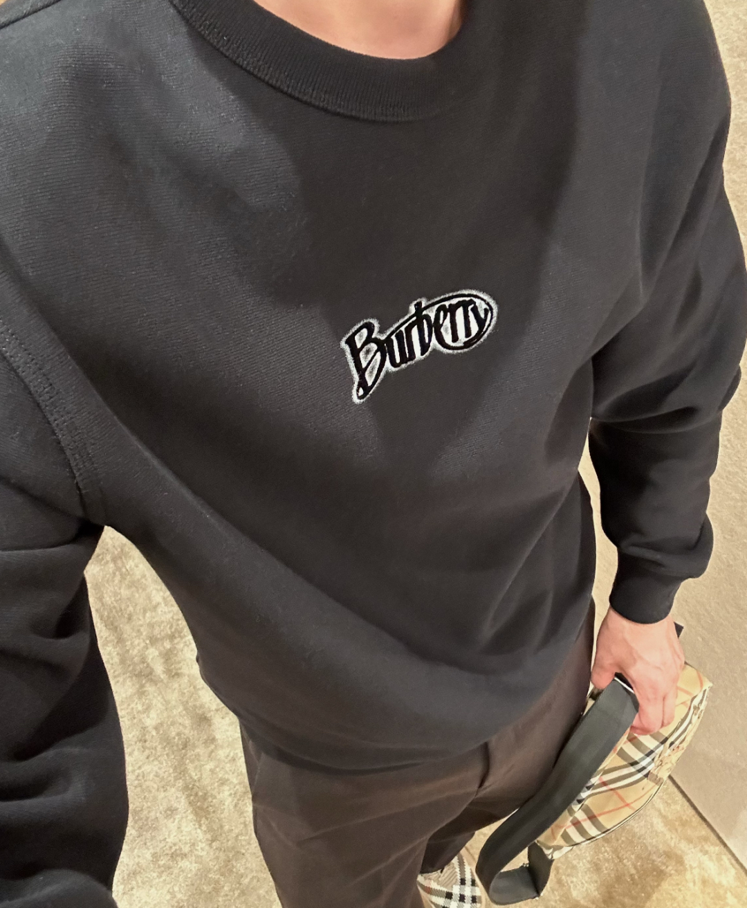 Burberry Logo cotton blend sweatshirt（80978221)
