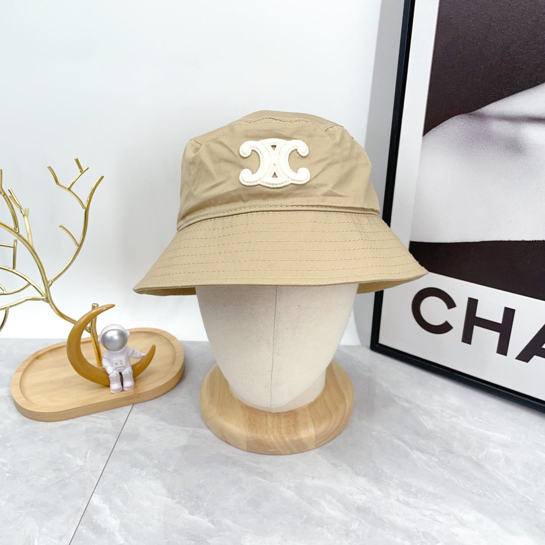 CELINE Triomphe Cotton Twill Fisherman's Hat（2AUE5968P.38NO）