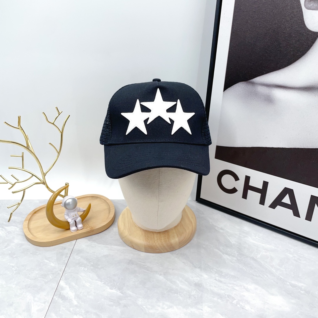 Amiri 3 Star Canvas Hat（AMHACP1051）