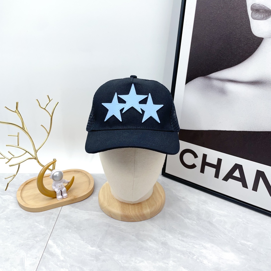 Amiri 3 Star Canvas Hat（AMHACP1051）