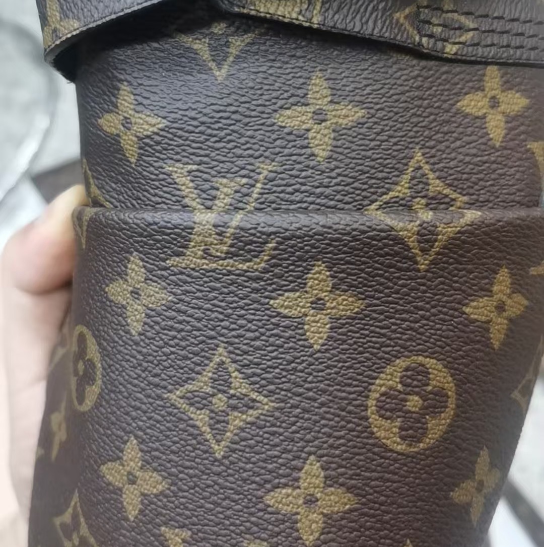 LOUIS VUITTON Brown Tan Logo Monogram Canvas LV Easy Mule Slippers（1ABFDJ）