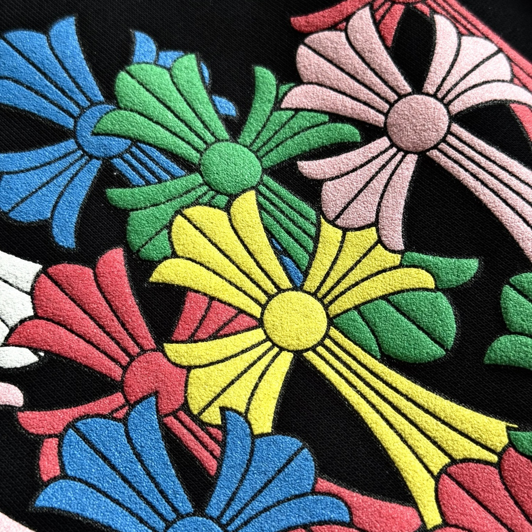 CHROME HEARTS Multi Color Cross Zip-Up Hoodie Black (CH-2022100803）