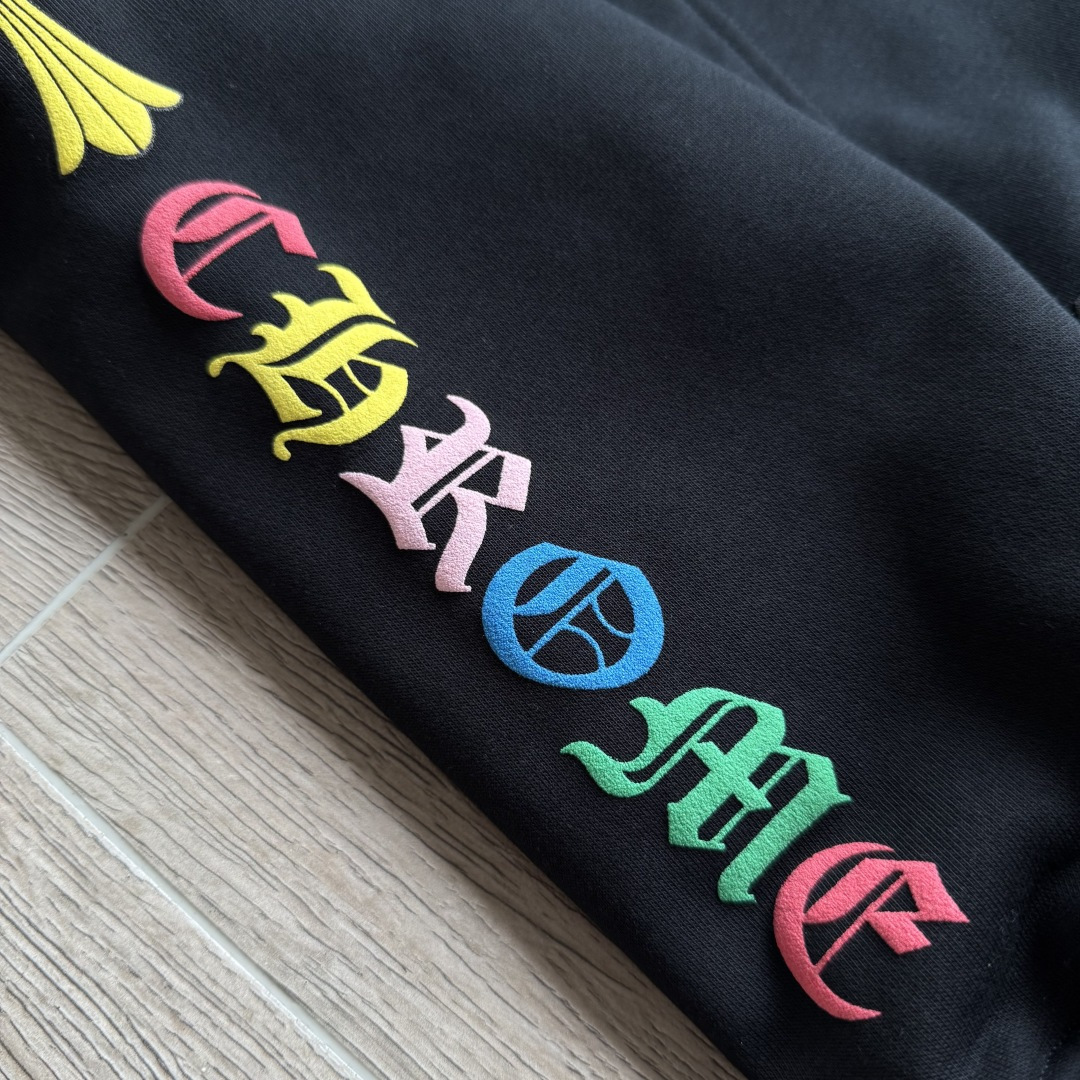 CHROME HEARTS Multi Color Cross Zip-Up Hoodie Black (CH-2022100803）