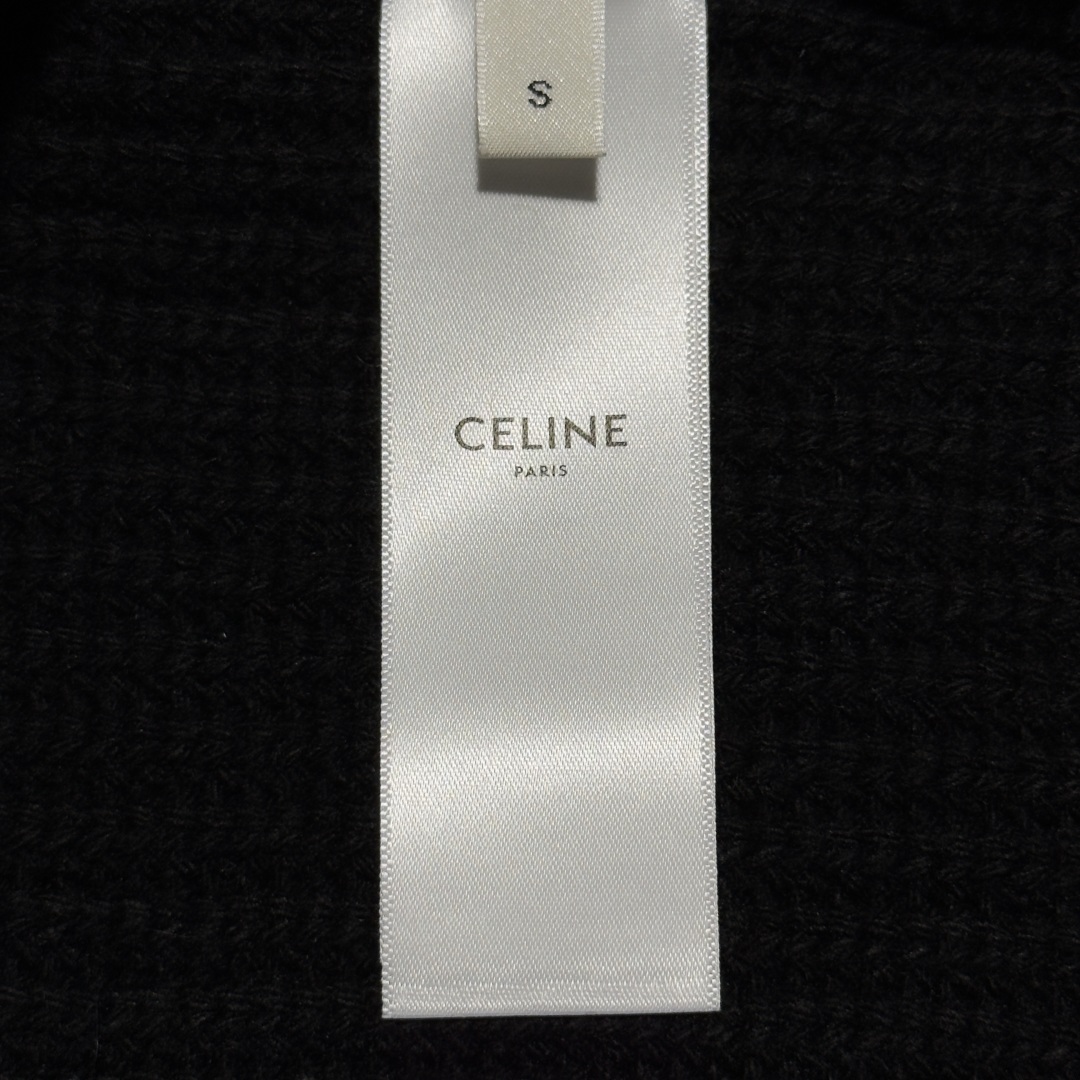 CELINE Triomphe trucker cardigan in wool(RY09T0ZPV-38NO）