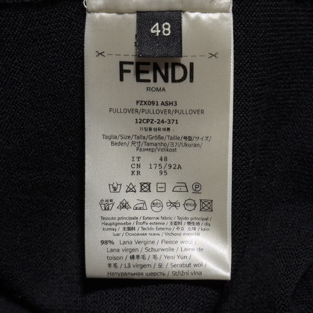 LOEWE wool sweater in black (FZX091ASH3F0QA1）