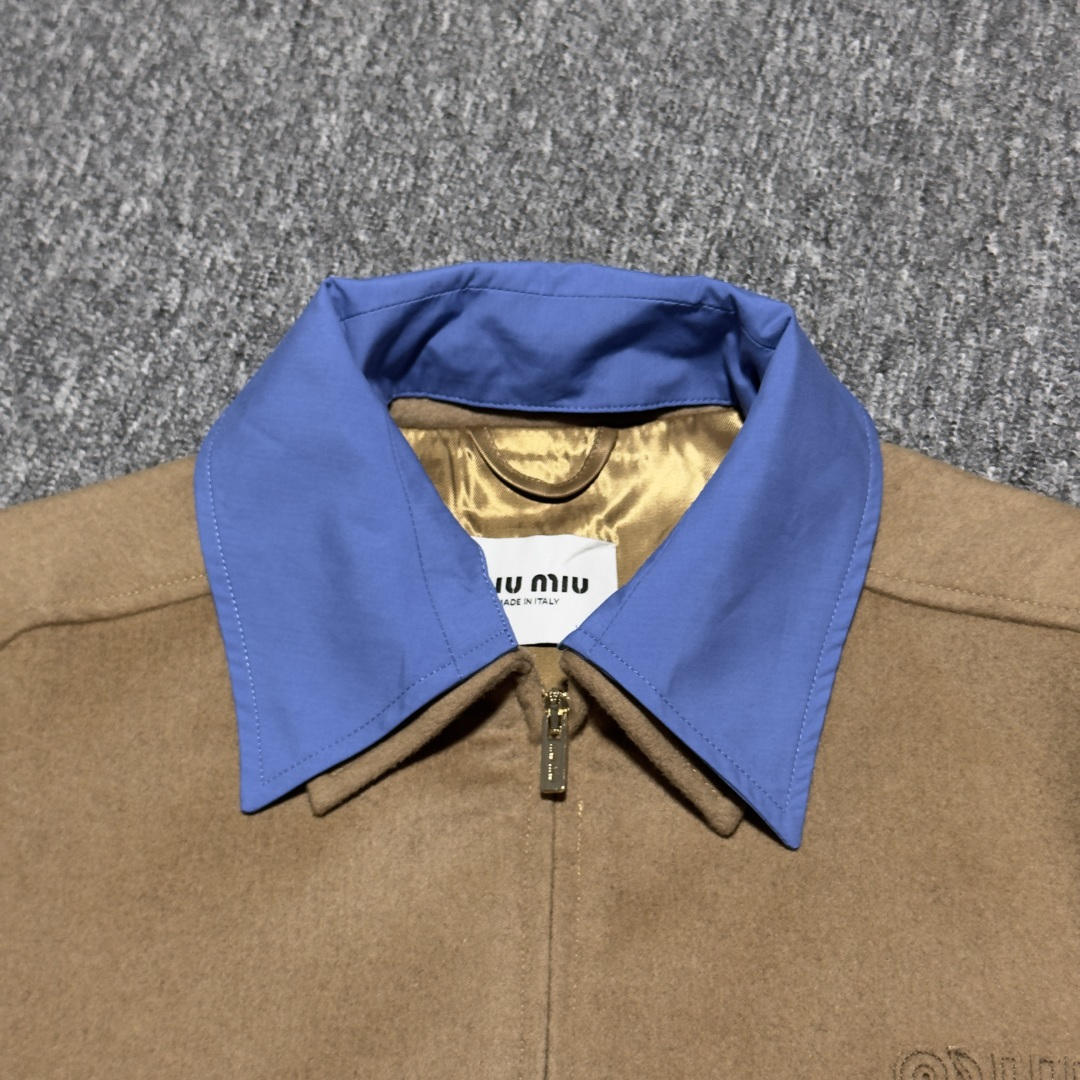 Miu Miu Logo-appliqué Bomber Jacket（ML1164-165-F0040-S-OOO）