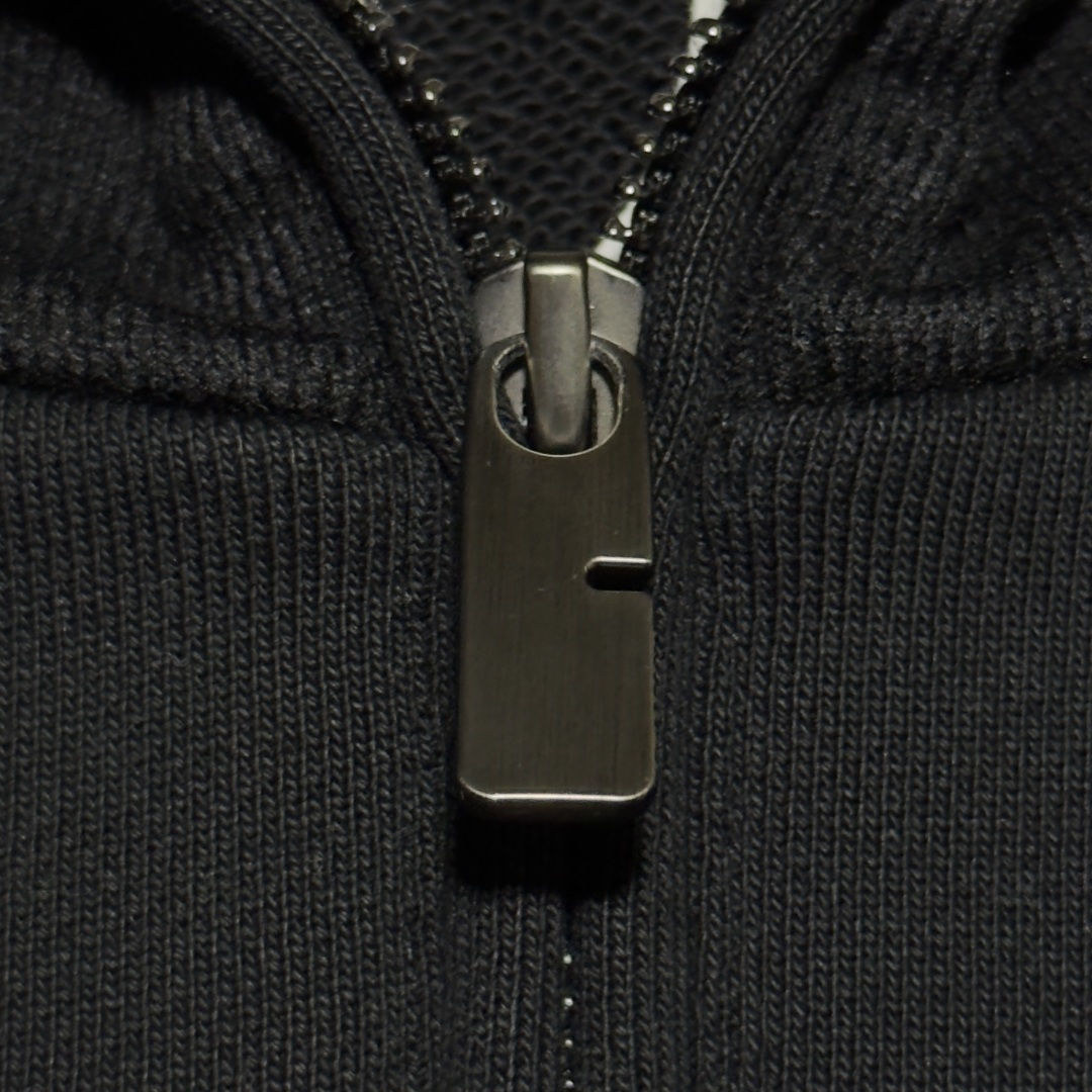 Burberry check collar cotton half-zip sweatshirt (black)（80978221)