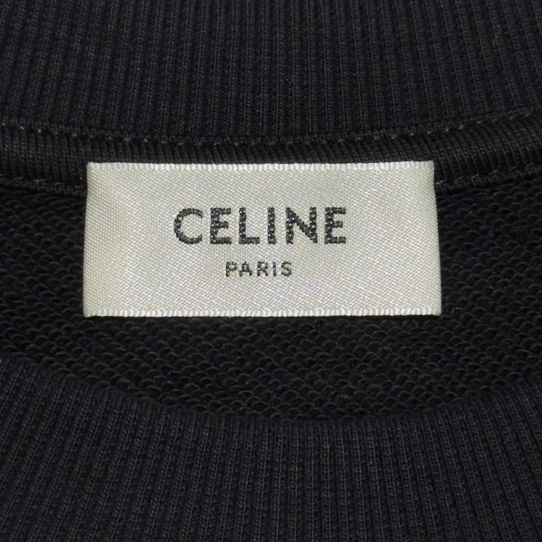 CELINE Triomphe loose sweatshirt in cotton fleece (RY01O670Q-38AW）