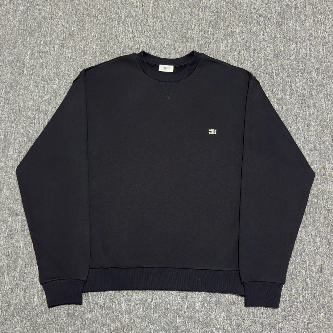 CELINE Triomphe loose sweatshirt in cotton fleece (RY01O670Q-38AW）