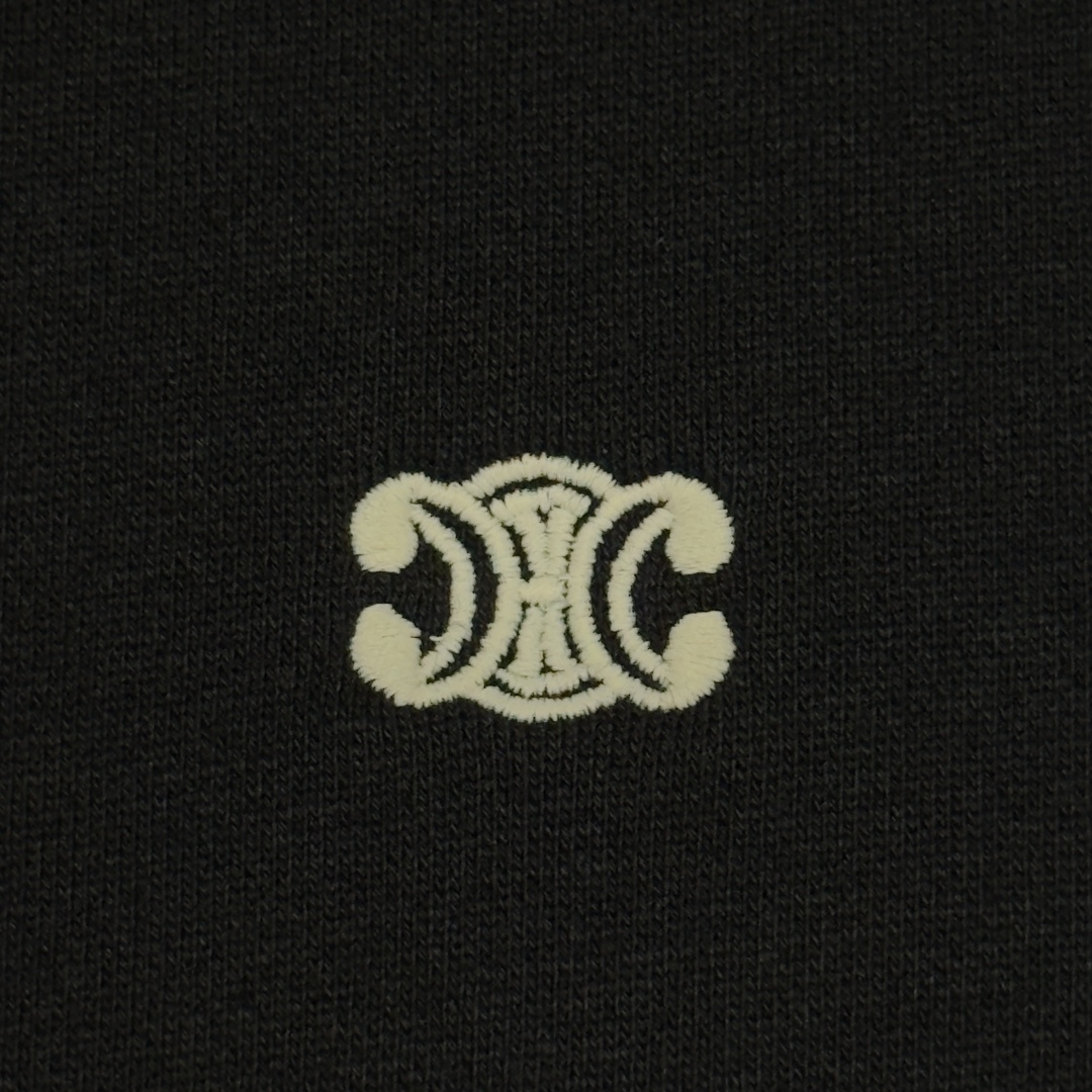 CELINE Triomphe loose sweatshirt in cotton fleece (RY01O670Q-38AW）