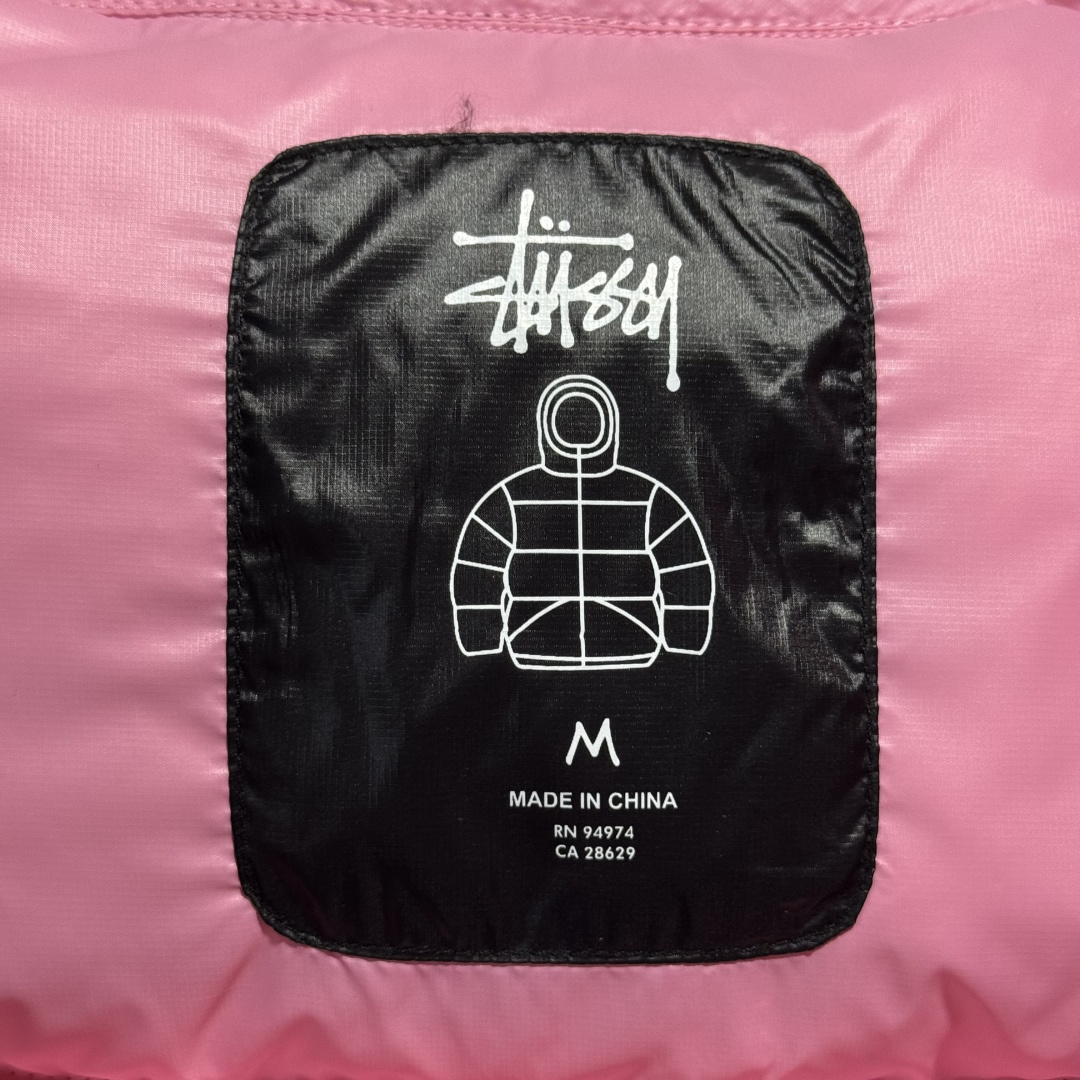 Stussy Micro Down Parka hooded down jacket for men and women "black and gray"（115685）