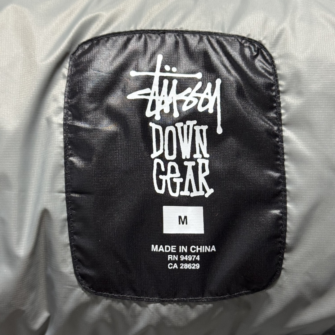 Stussy Micro Down Parka hooded down jacket for men and women "black and gray"（115685）