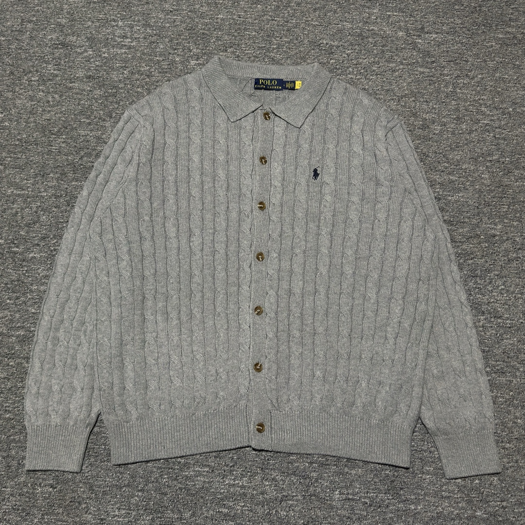 POLO RALPH LAUREN Men's Cable Knit Cotton Cardigan（MNPOSWE16822391-020）