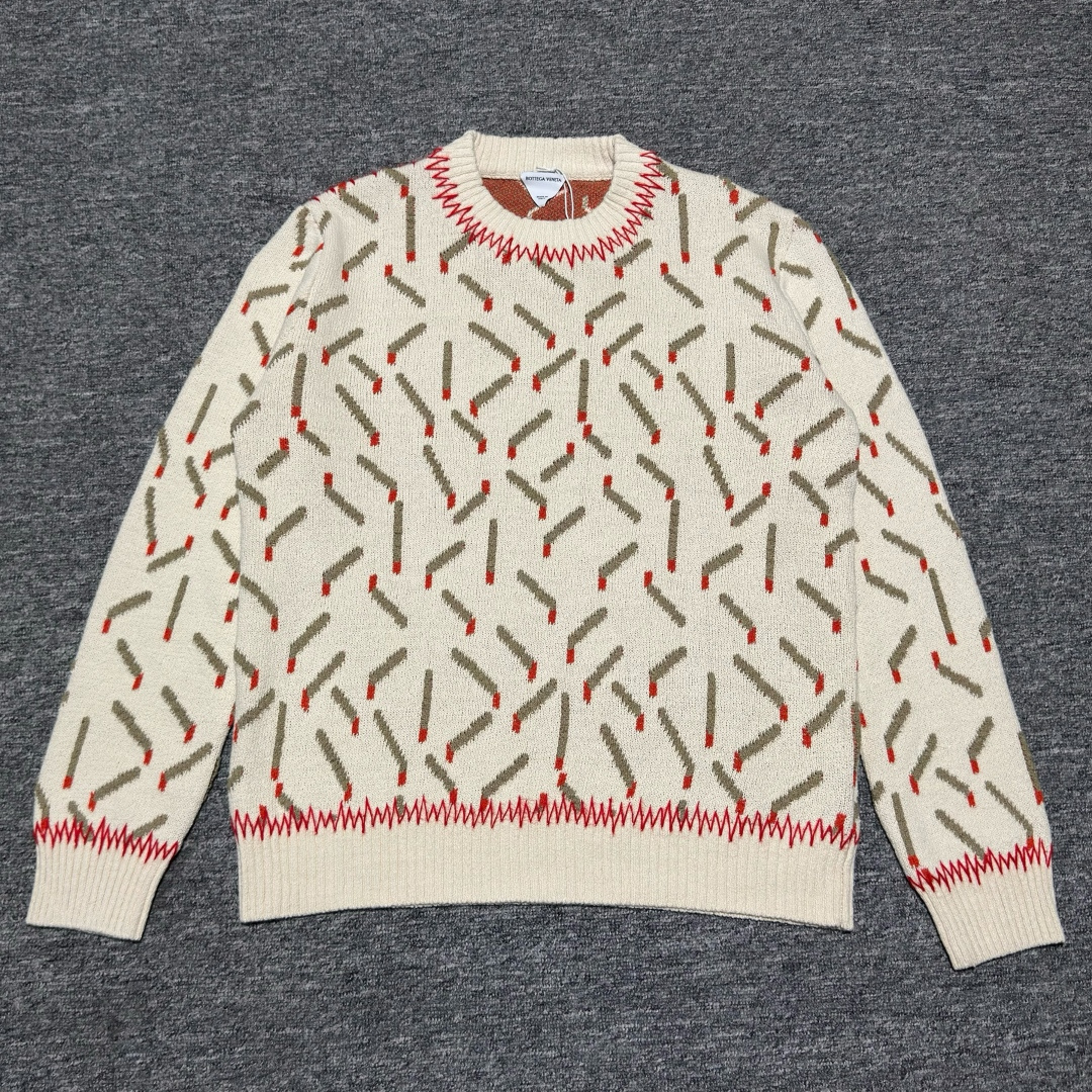 Bottega Veneta Cotton Jacquard Match Sweater（823297V5ET09104）