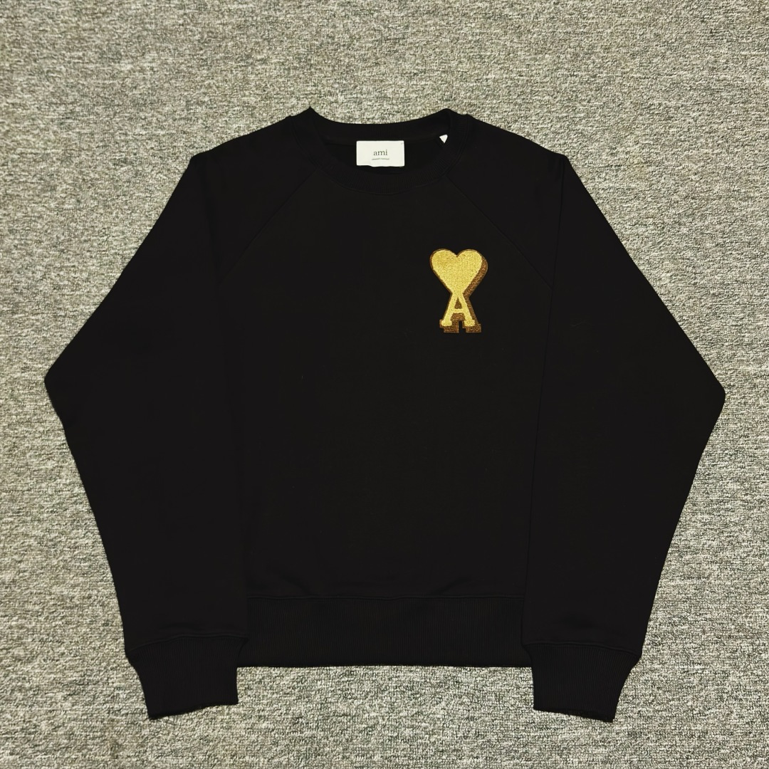 Ami Paris Ami De Coeur Black Sweatshirt（USW771747）