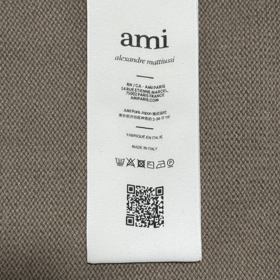 Ami Paris Ribbed Cardigan - Grey（HKC163KN0063-0952）