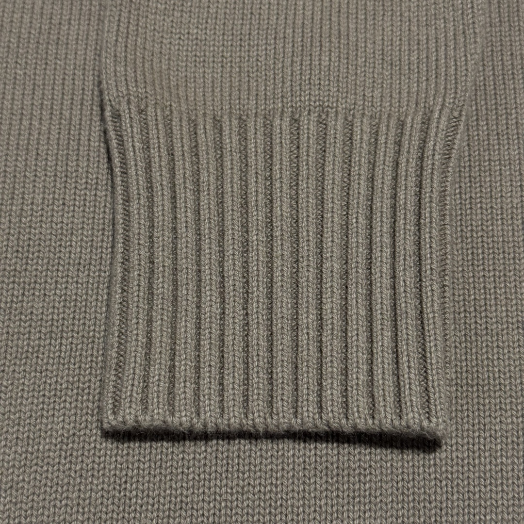 Ami Paris Ribbed Cardigan - Grey（HKC163KN0063-0952）