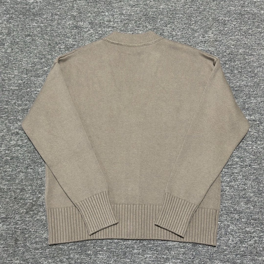 Ami Paris Ribbed Cardigan - Grey（HKC163KN0063-0952）