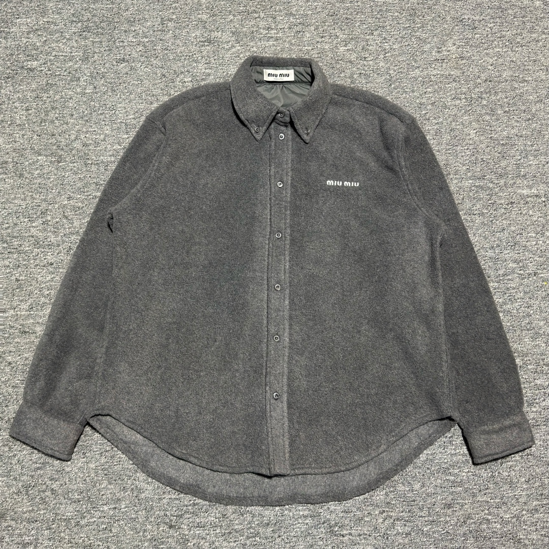 Miu Miu Logo-embroidered Shirt（MK1626-15V3-F0031-S-OOO）