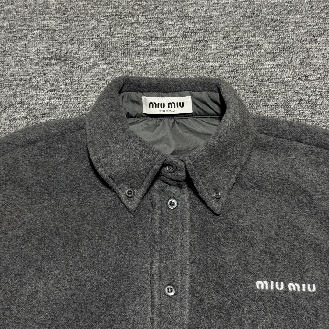 Miu Miu Logo-embroidered Shirt（MK1626-15V3-F0031-S-OOO）